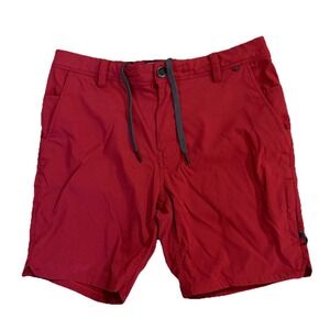 686 Everywhere Featherlight Shorts Tech Chino Red Men Sz 30 Hiking Performance